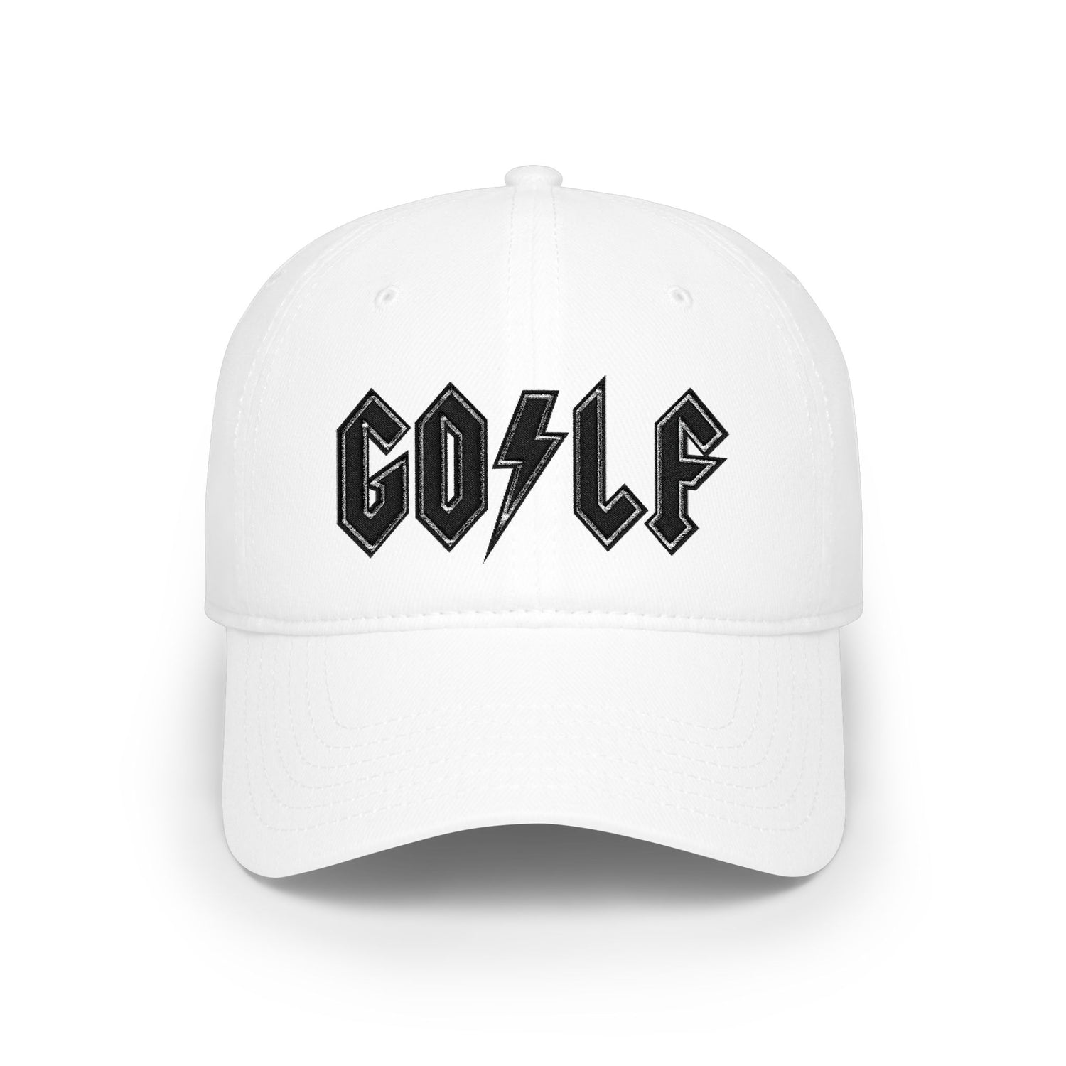 GO/LF (black) Low-Profile Embroidered Golf Hat