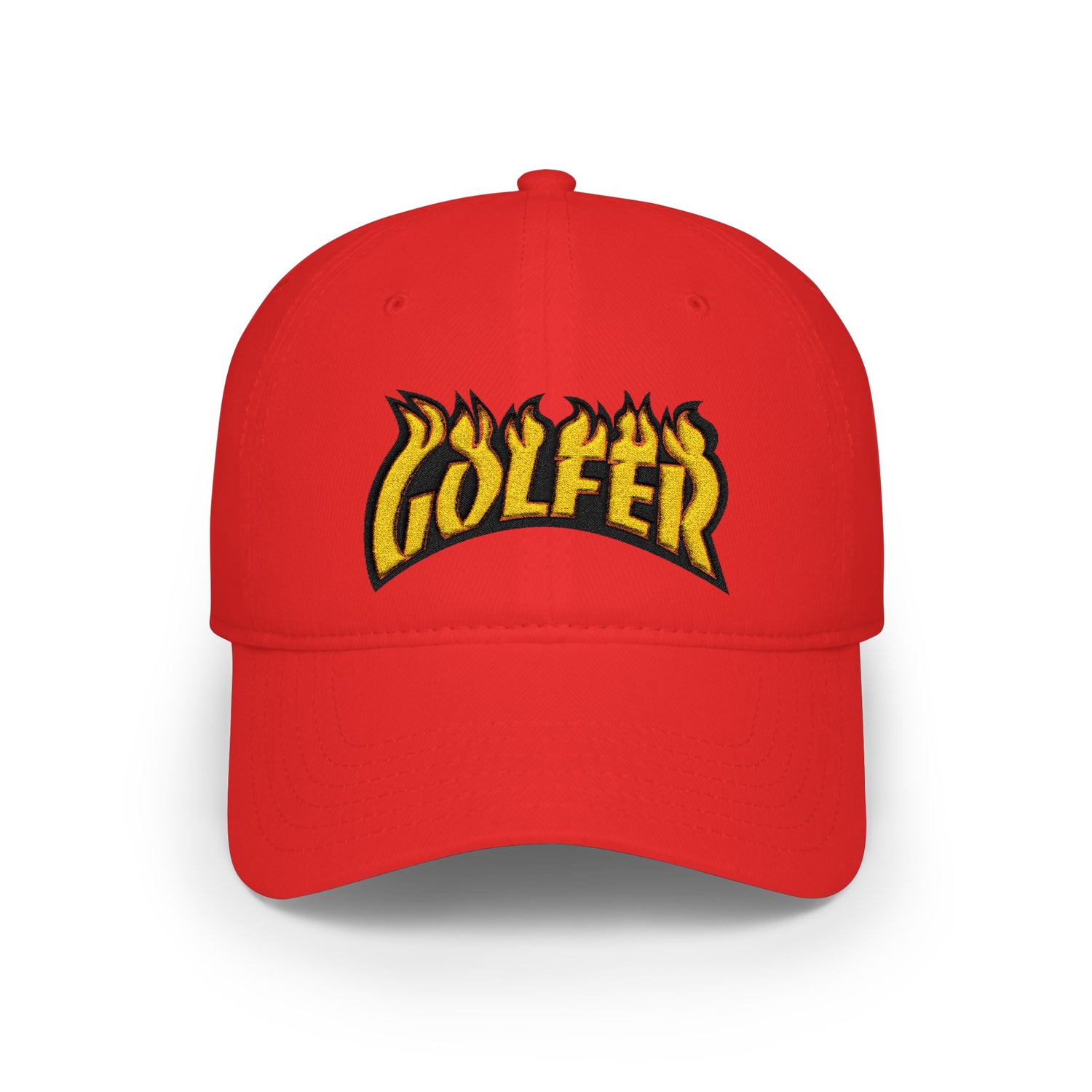 GOLFER (flames) Low-Profile Embroidered Golf Hat