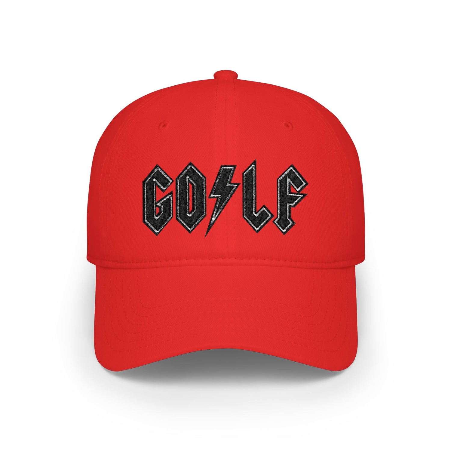 GO/LF (black) Low-Profile Embroidered Golf Hat