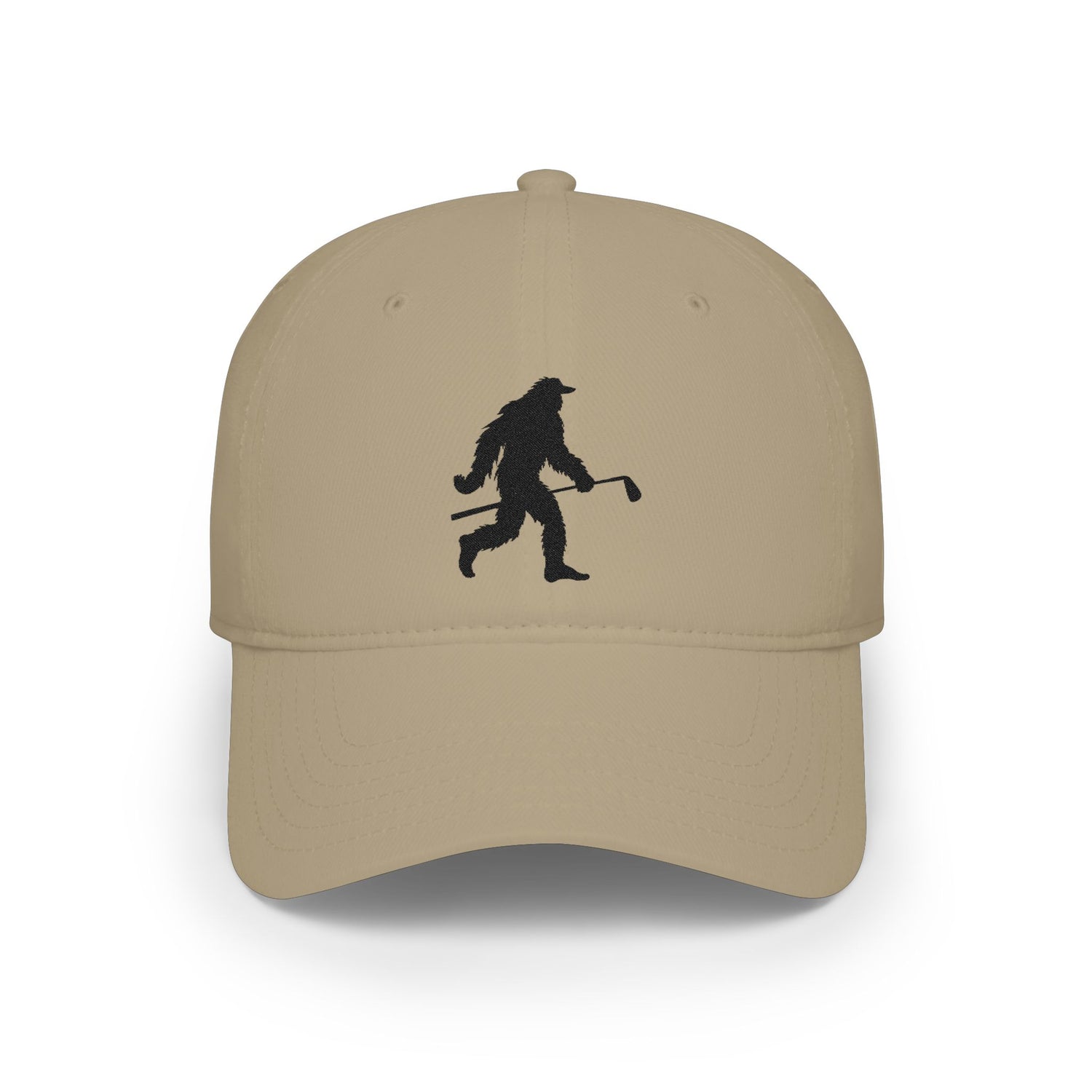 Shanksquatch (black) Low-Profile Embroidered Golf Hat