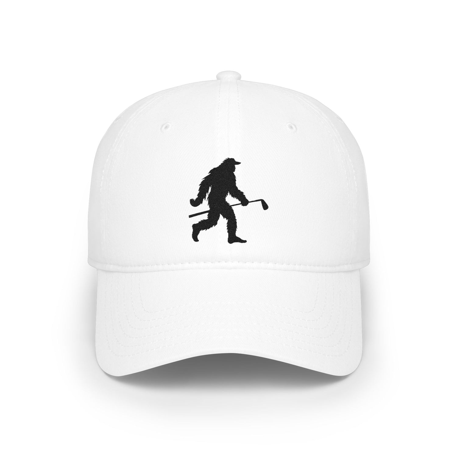 Shanksquatch (black) Low-Profile Embroidered Golf Hat