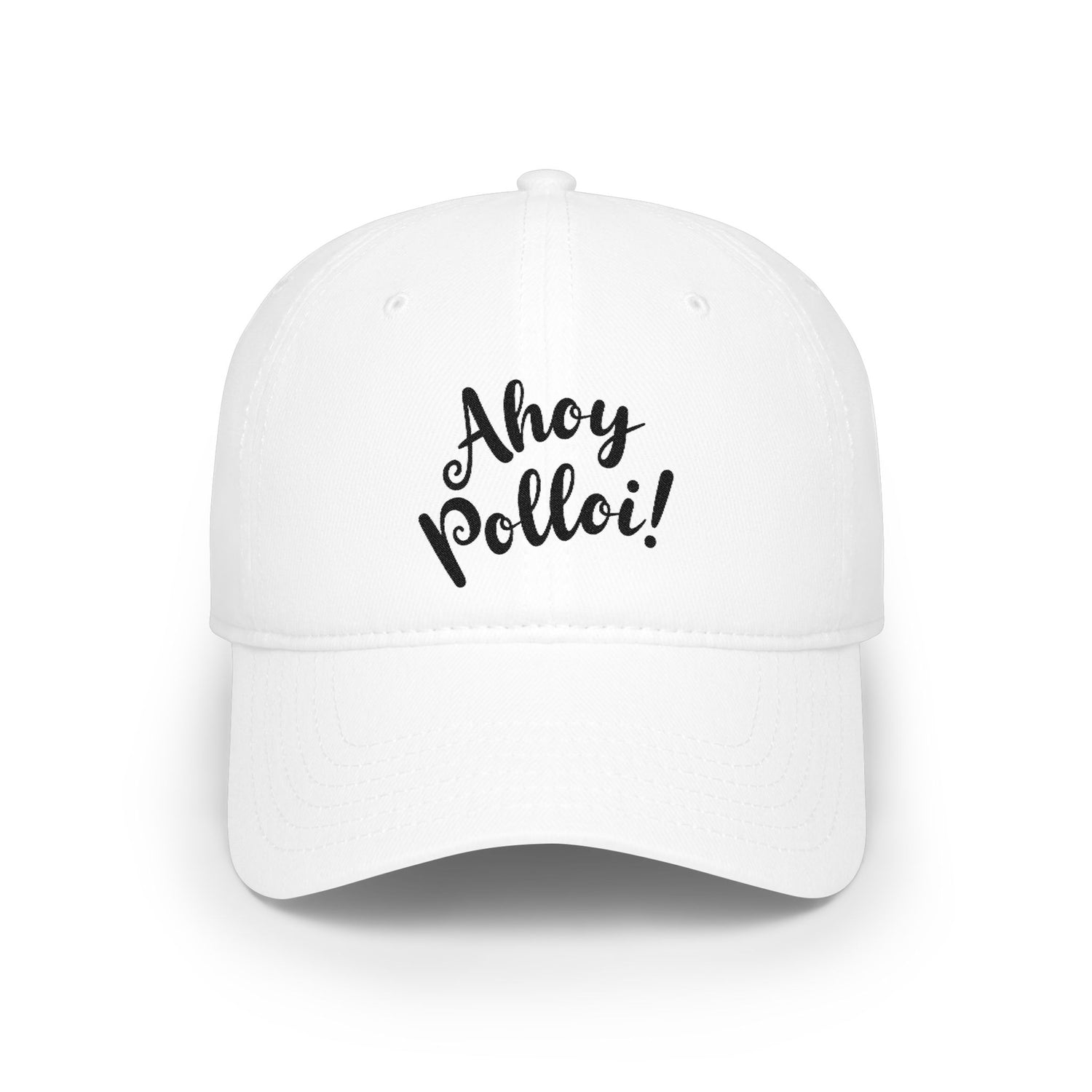 Ahoy Polloi! (black) Low-Profile Embroidered Golf Hat