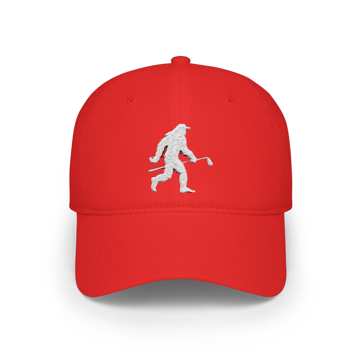 Shanksquatch (white) Low-Profile Embroidered Golf Hat