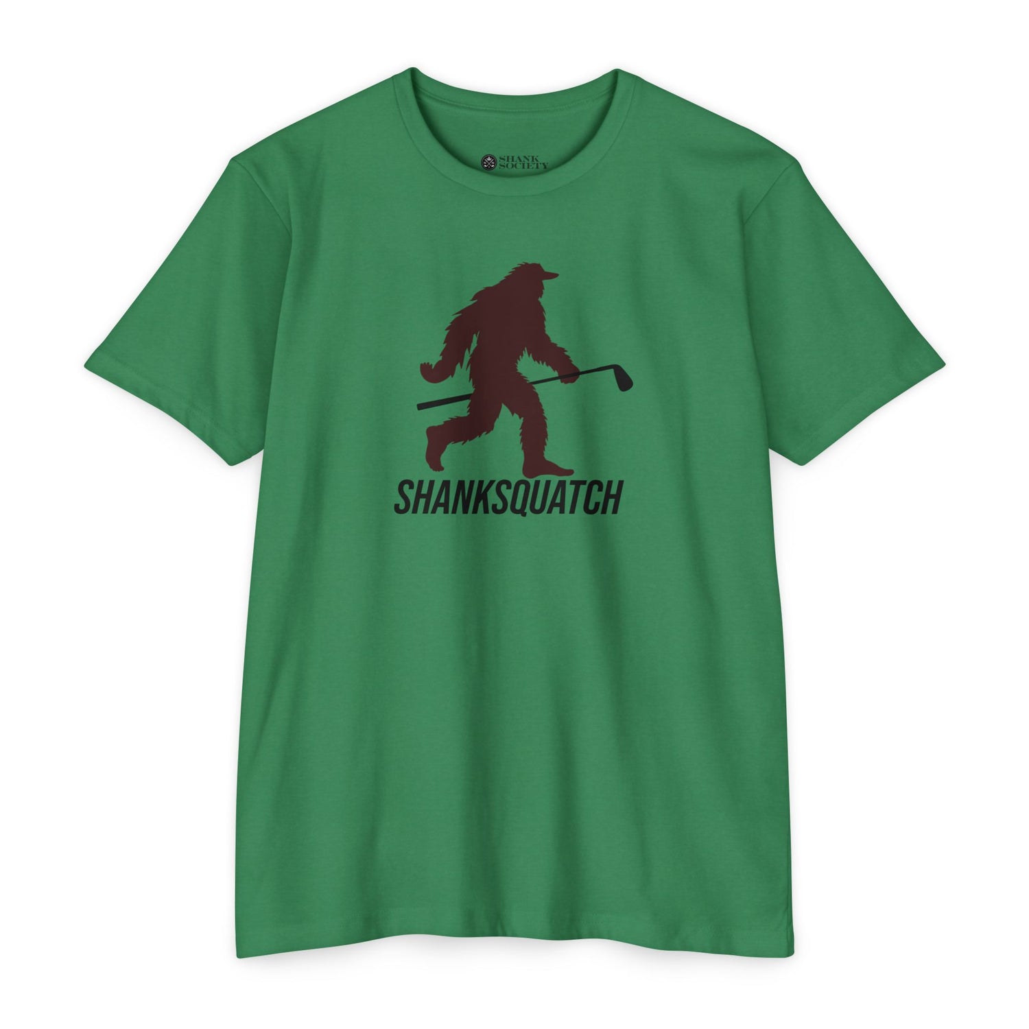 Shanksquatch (brown with text) Golf T-Shirt