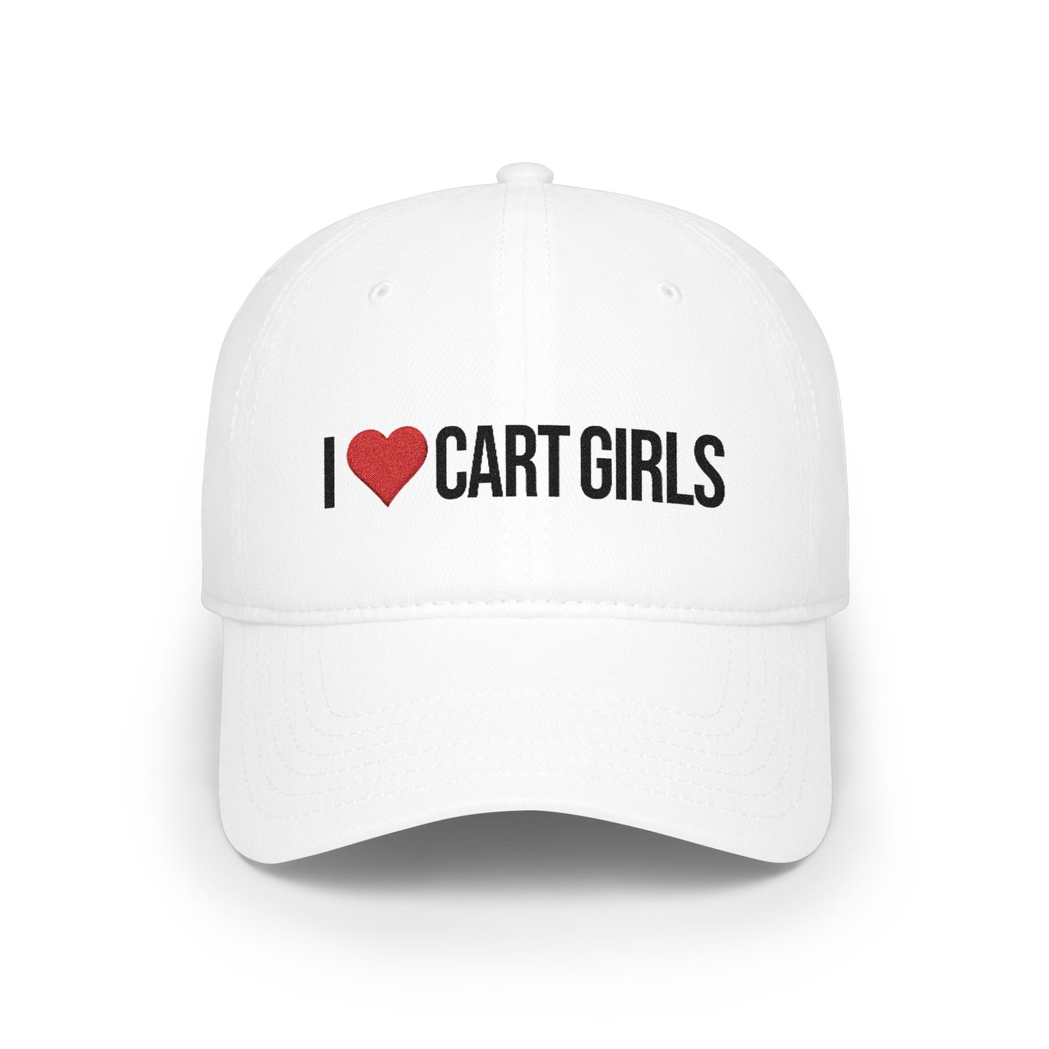I HEART CART GIRLS Low-Profile Embroidered Golf Hat